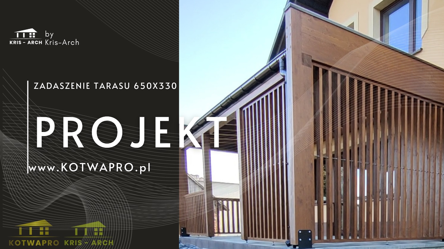 Projekt Zadaszenie tarasu 650x330cm