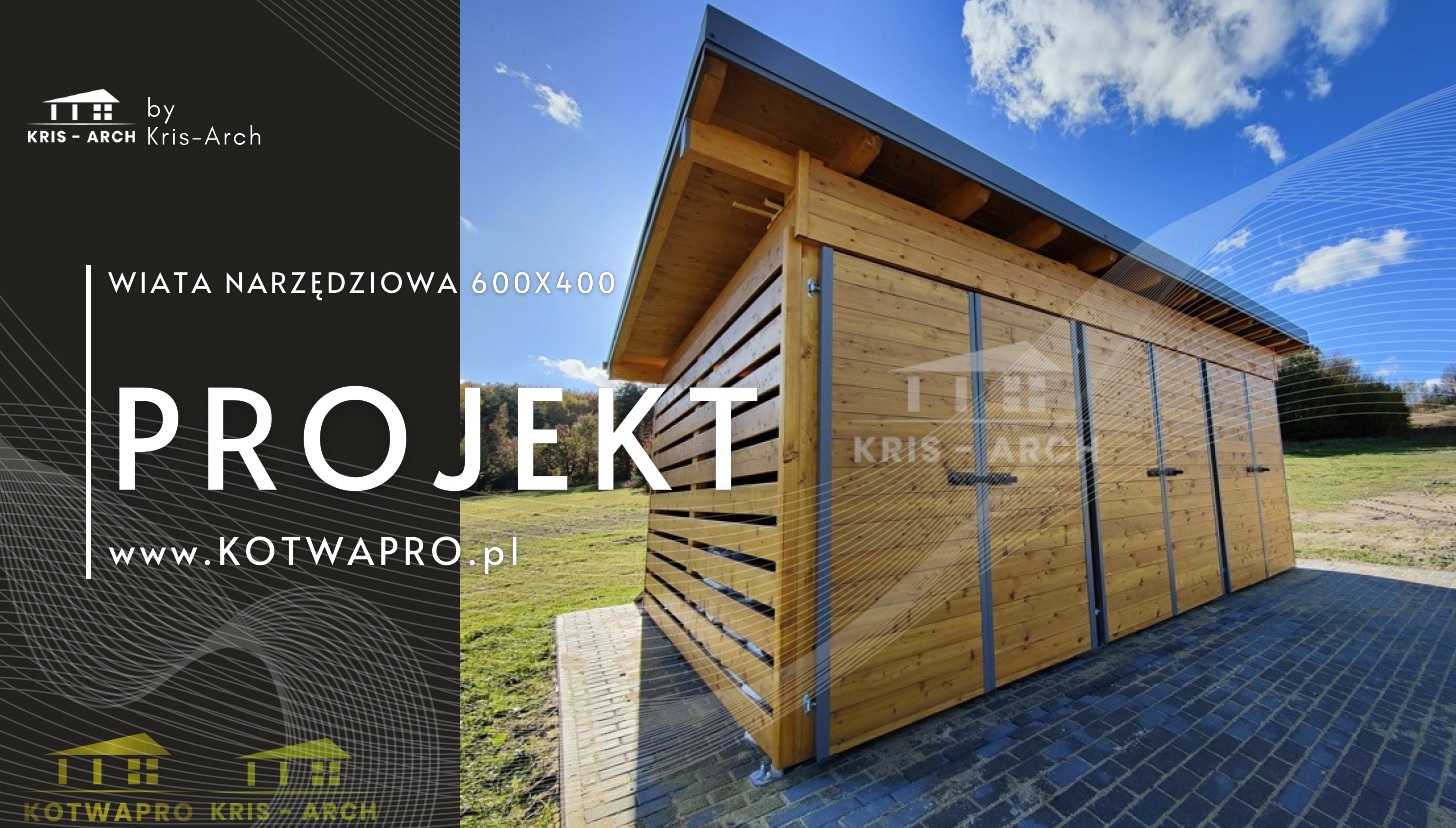 Nowoczesna Wiata Narzędziowa 400x600