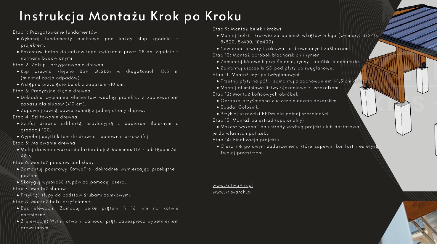 Projekt Zadaszenie tarasu 650x330cm - obrazek 3