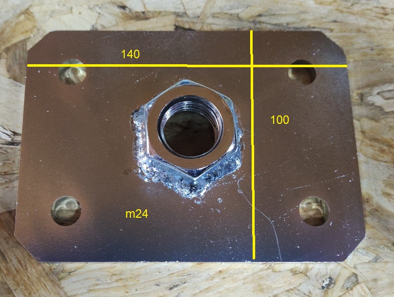 Blacha Montażowa 100×140 z Nakrętką M24 - obrazek 3