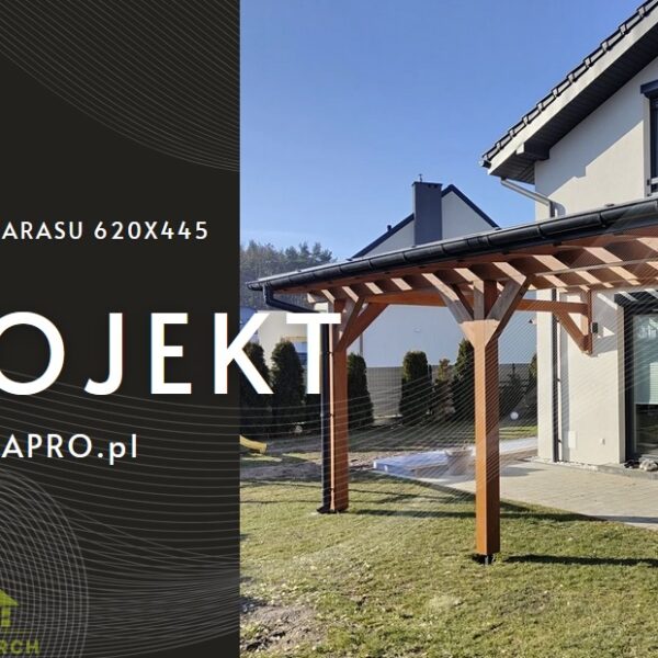 Pergola z poliwęglanem litym 620x445cm