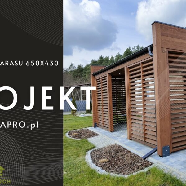 Nowoczesne Zadaszenie Tarasu 650x430cm