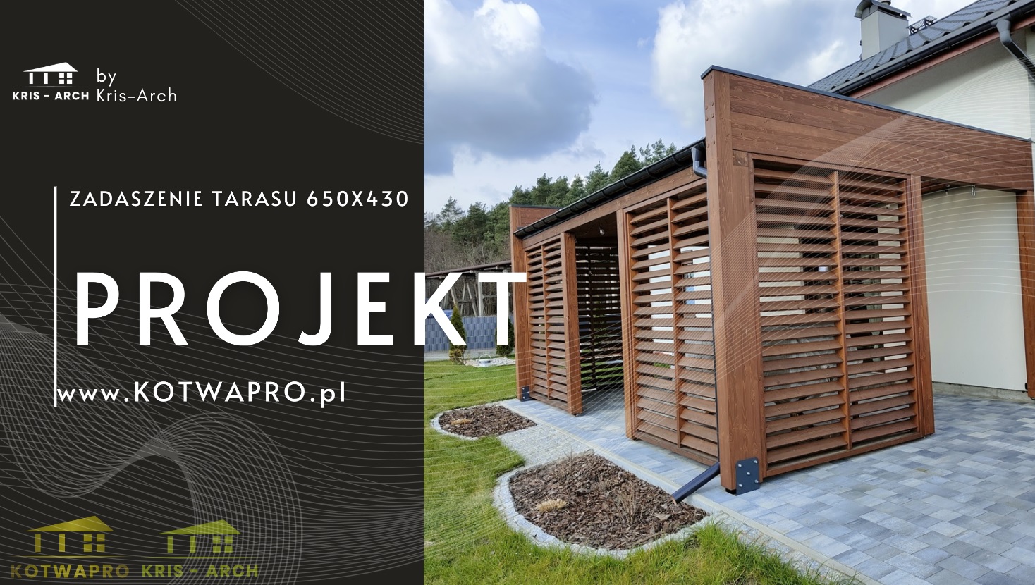 Nowoczesne Zadaszenie Tarasu 650x430cm