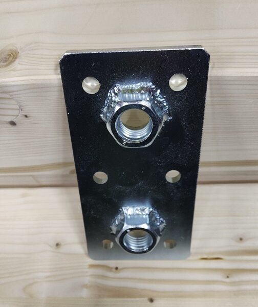 Blacha Montażowa 100×200 z Nakrętką M24