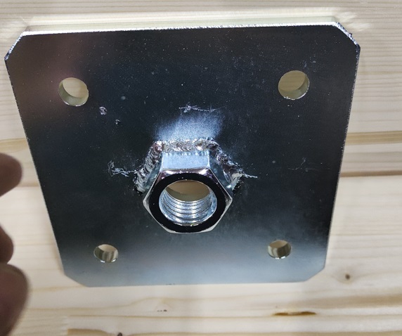 Blacha Montażowa 140×140 z Nakrętką M24