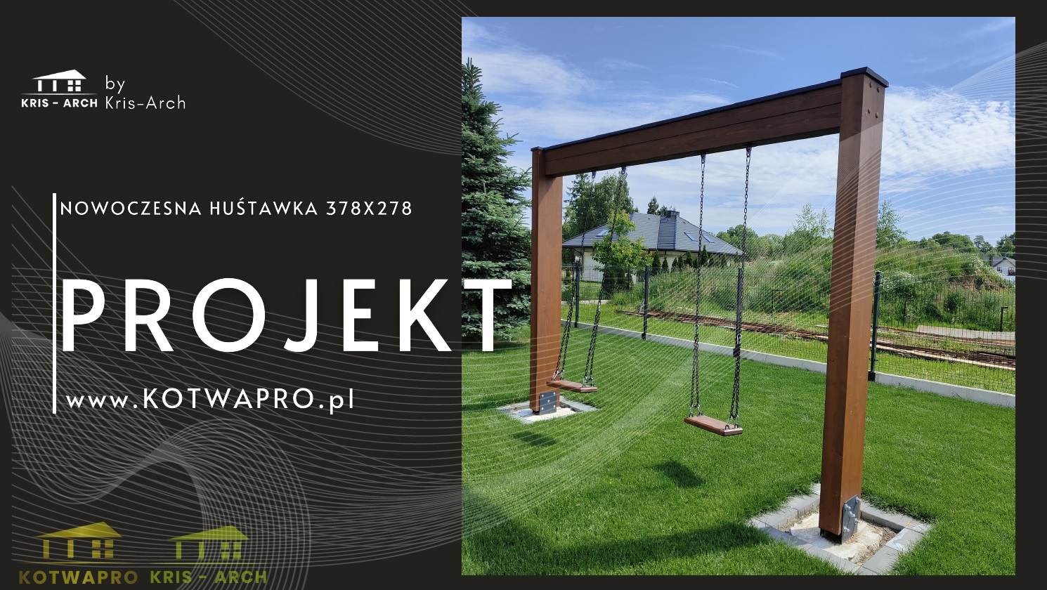 Nowoczesna huśtawka z drewna klejonego – zbuduj ją sam z tym e-bookiem!