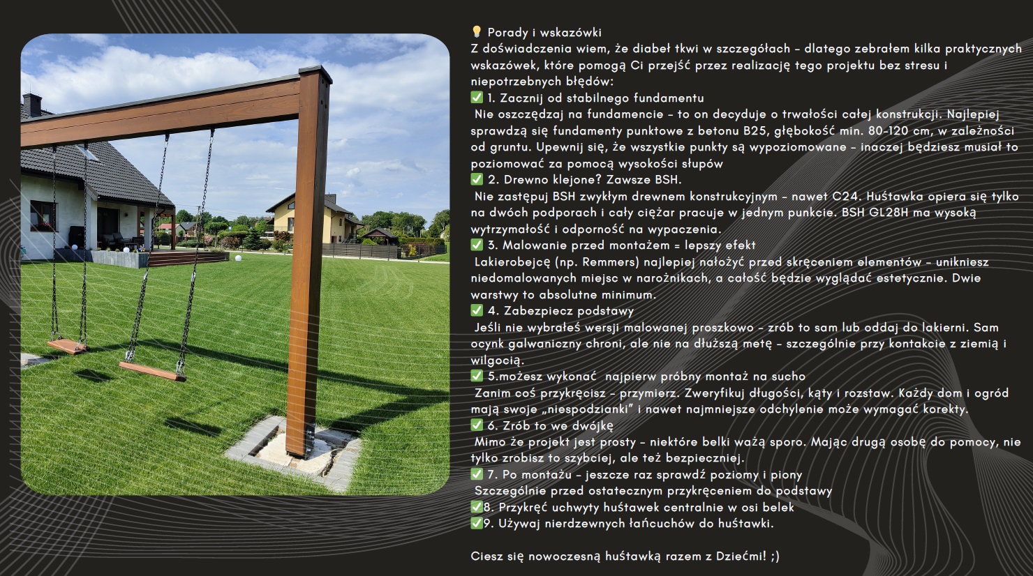 Nowoczesna huśtawka z drewna klejonego – zbuduj ją sam z tym e-bookiem! - obrazek 8