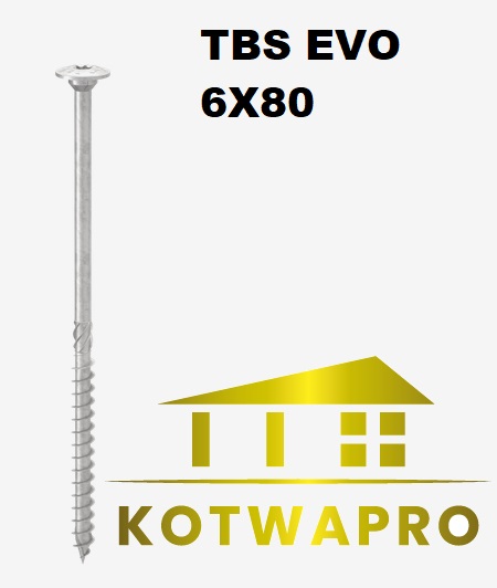 Wkręty do poliwęglanu TBS EVO 6x80