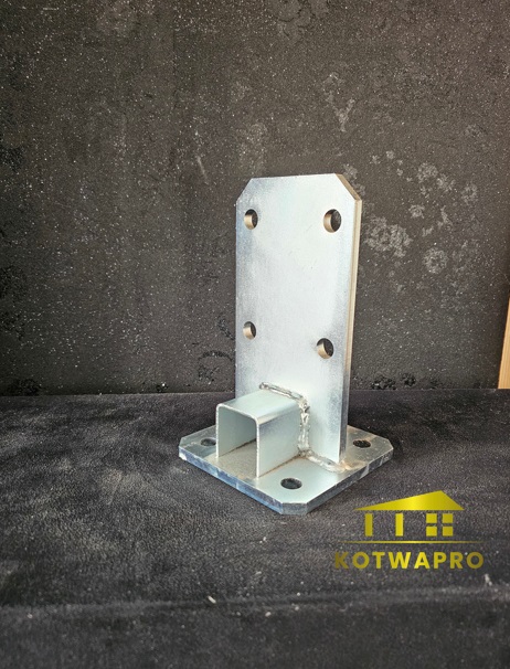 Ukryta podstawa stalowa pod słup drewniany – 120x120, 140x140