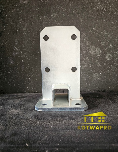 Ukryta podstawa stalowa pod słup drewniany – 120x120, 140x140 - obrazek 3