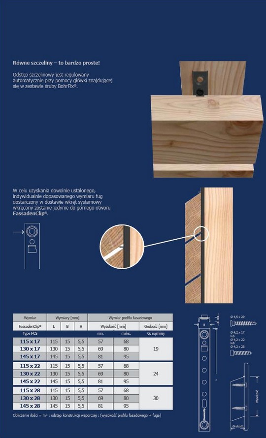 Sihga FassadenClip FCS - ukryty montaż elewacji drewnianej - obrazek 4