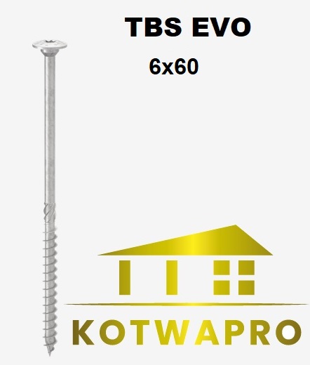 Wkręty do poliwęglanu TBS EVO 6x60