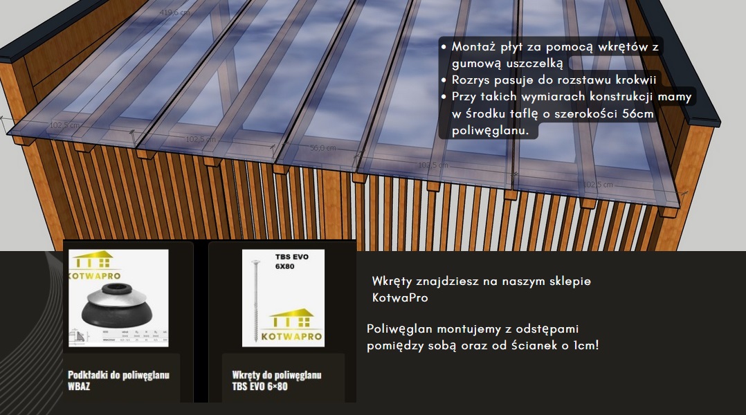 Zadaszenie Tarasu 500x400 – Projekt Konstrukcji Wolnostojącej - obrazek 3