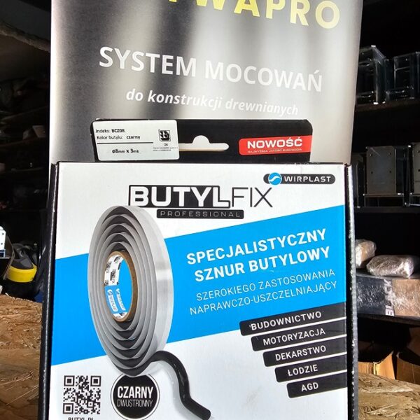 Sznur butylowy BUTYLFIX Professional BCZ08 czarny Ø8 mm × 3 mb