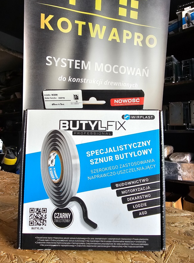 Sznur butylowy BUTYLFIX Professional BCZ08 czarny Ø8 mm × 3 mb