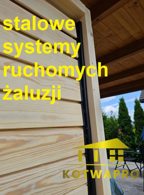 Stalowy mechanizm ruchomych żaluzji drewnianych – 107 cm